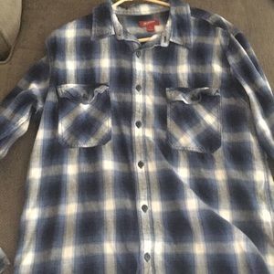 Arizona jean co. Blue white flannel
